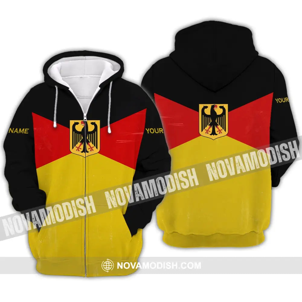 Unisex Shirt - Custom Name Shirt - Germany Spirit Shirt Zipper Hoodie / S T-shirt