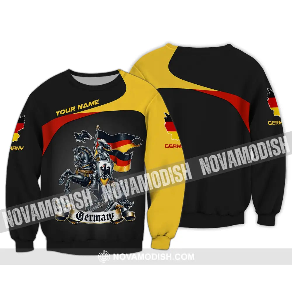 Unisex Shirt Custom Name Germany T-Shirt German Pride Gift Long Sleeve / S