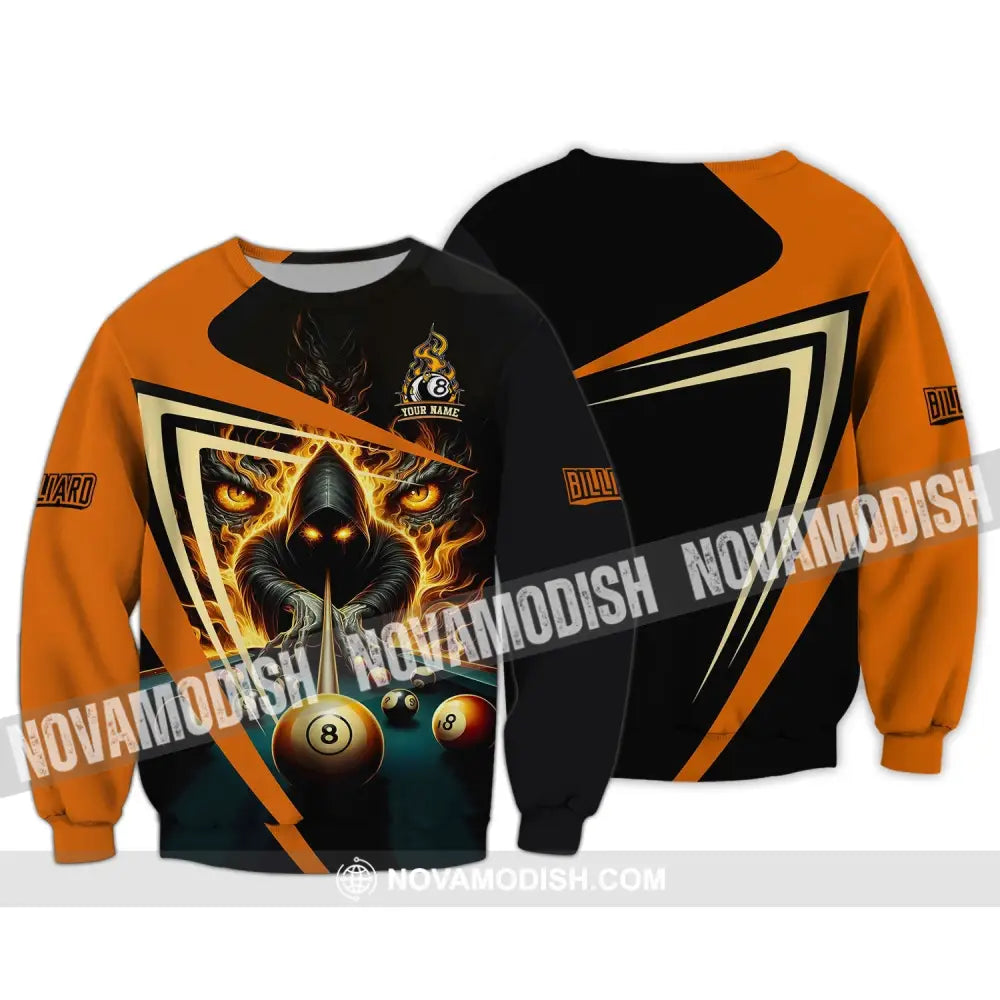 Unisex Shirt - Custom Name Shirt Ghost Of Billiards Long Sleeve / S T-shirt