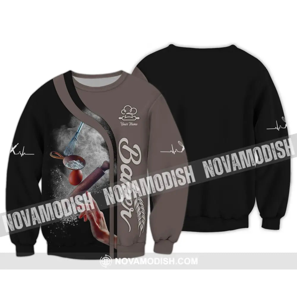 Unisex Shirt - Custom Name Shirt - Gift For Baker Chef Custom Name Chef Shirt Long Sleeve / S T-shirt