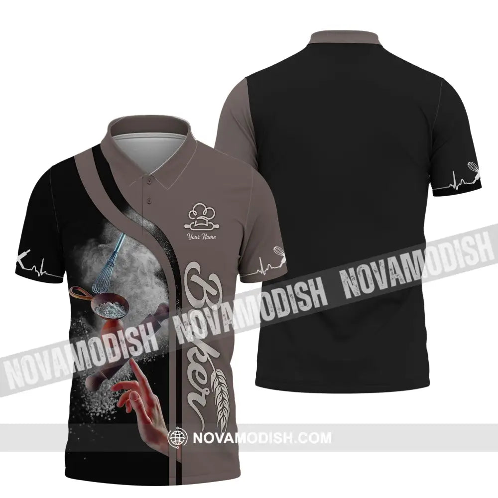 Unisex Shirt - Custom Name Shirt - Gift For Baker Chef Custom Name Chef Shirt Polo Shirt / S T-shirt