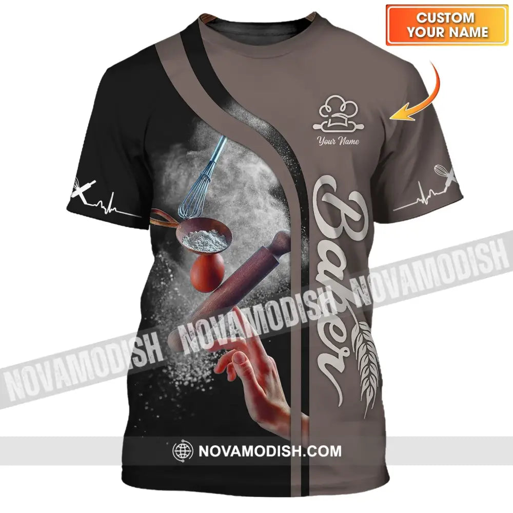 Unisex Shirt - Custom Name Shirt - Gift For Baker Chef Custom Name Chef Shirt T-shirt