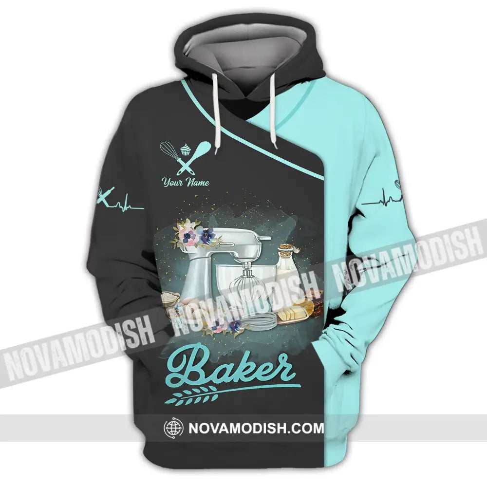 Unisex Shirt - Custom Name Shirt - Gift For Baker Kitchen Custom Name Chef Shirt Hoodie / S T-shirt