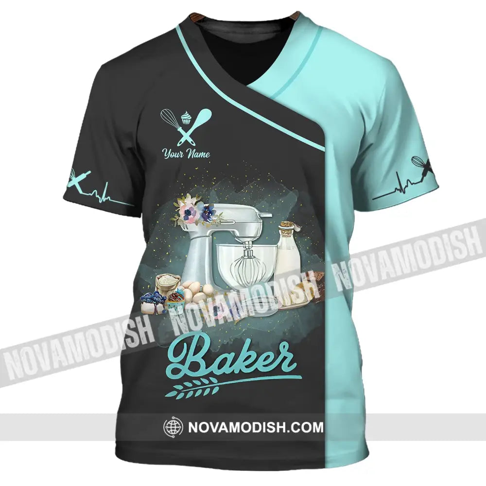 Unisex Shirt - Custom Name Shirt - Gift For Baker Kitchen Custom Name Chef Shirt T-Shirt / S T-shirt