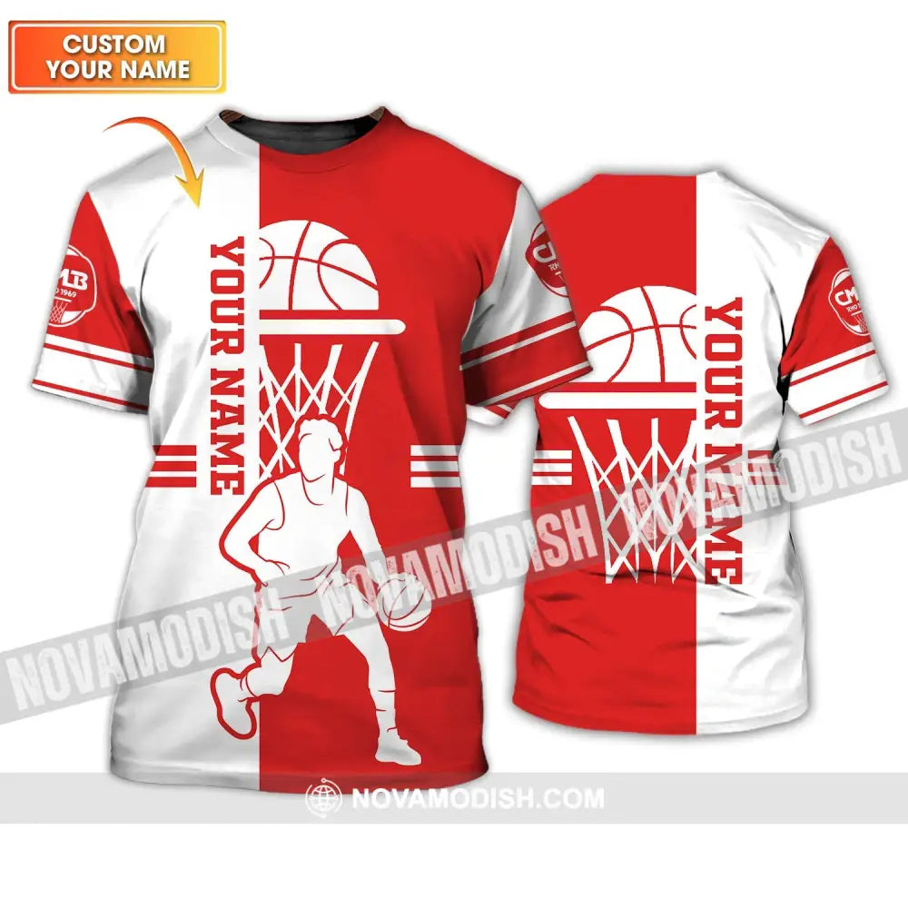 Unisex Shirt - Custom Name Shirt - Gift For Basketball Player Custom Name Basketball Star Shirt T-shirt
