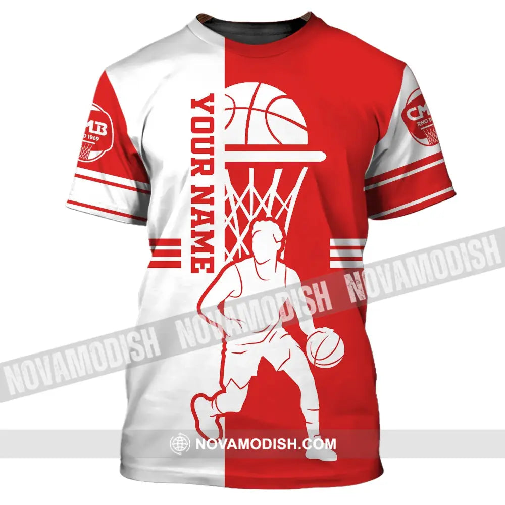 Unisex Shirt - Custom Name Shirt - Gift For Basketball Player Custom Name Basketball Star Shirt T-Shirt / S T-shirt