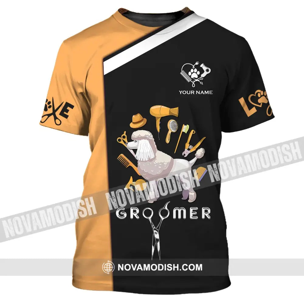 Unisex Shirt - Custom Name Shirt - Gift For Groomer Custom Groomer Name Shirt T-Shirt / S T-shirt