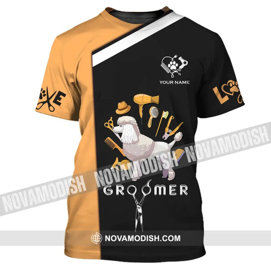 Unisex Shirt - Custom Name Shirt - Gift For Groomer Custom Groomer Name Shirt T-Shirt / S T-shirt