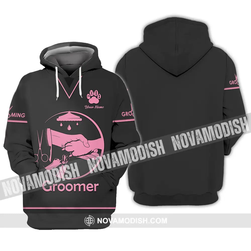 Unisex Shirt - Custom Name Groomer Shirt Grooming Hoodie / S T-shirt
