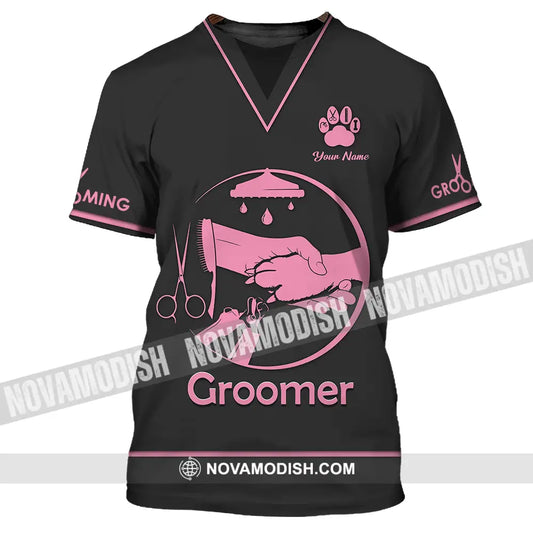 Unisex Shirt - Custom Name Groomer Shirt Grooming T-Shirt / S T-shirt