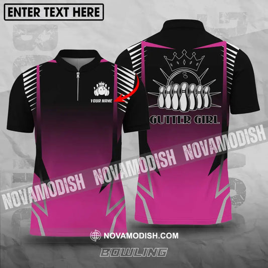 Unisex Shirt - Custom Name Gutter Bowling Shirt T-shirt