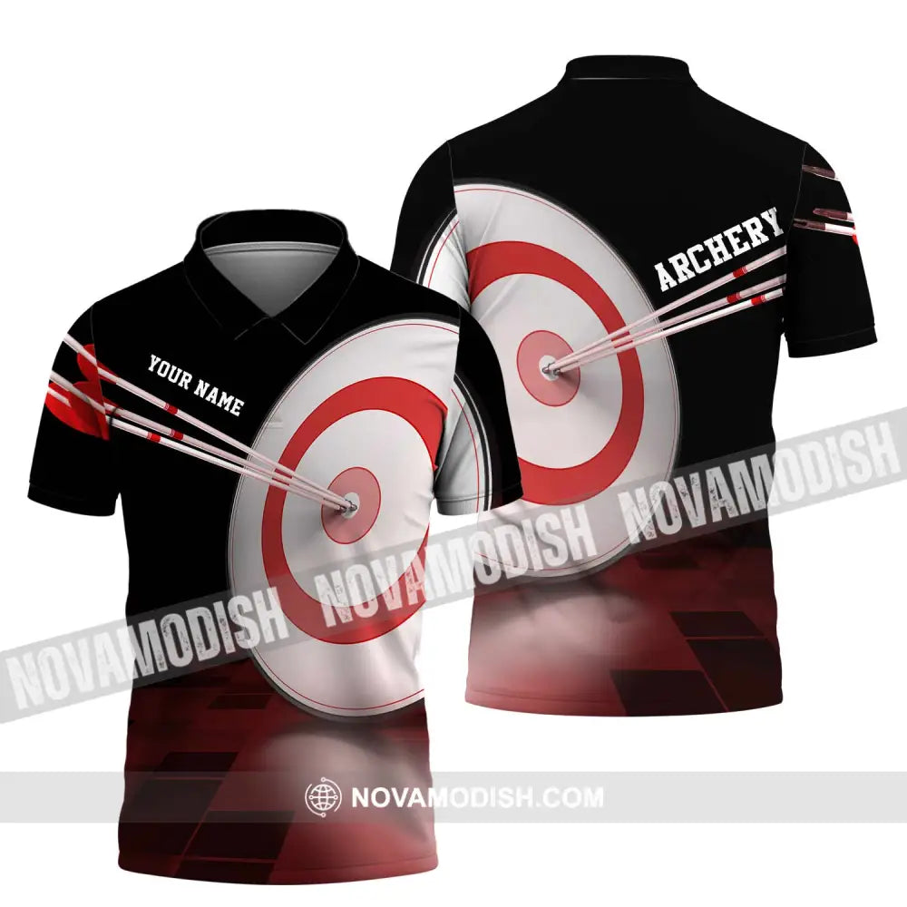 Unisex Shirt - Custom Name Hit The Archery Darts Shirt Polo Shirt / S T-shirt