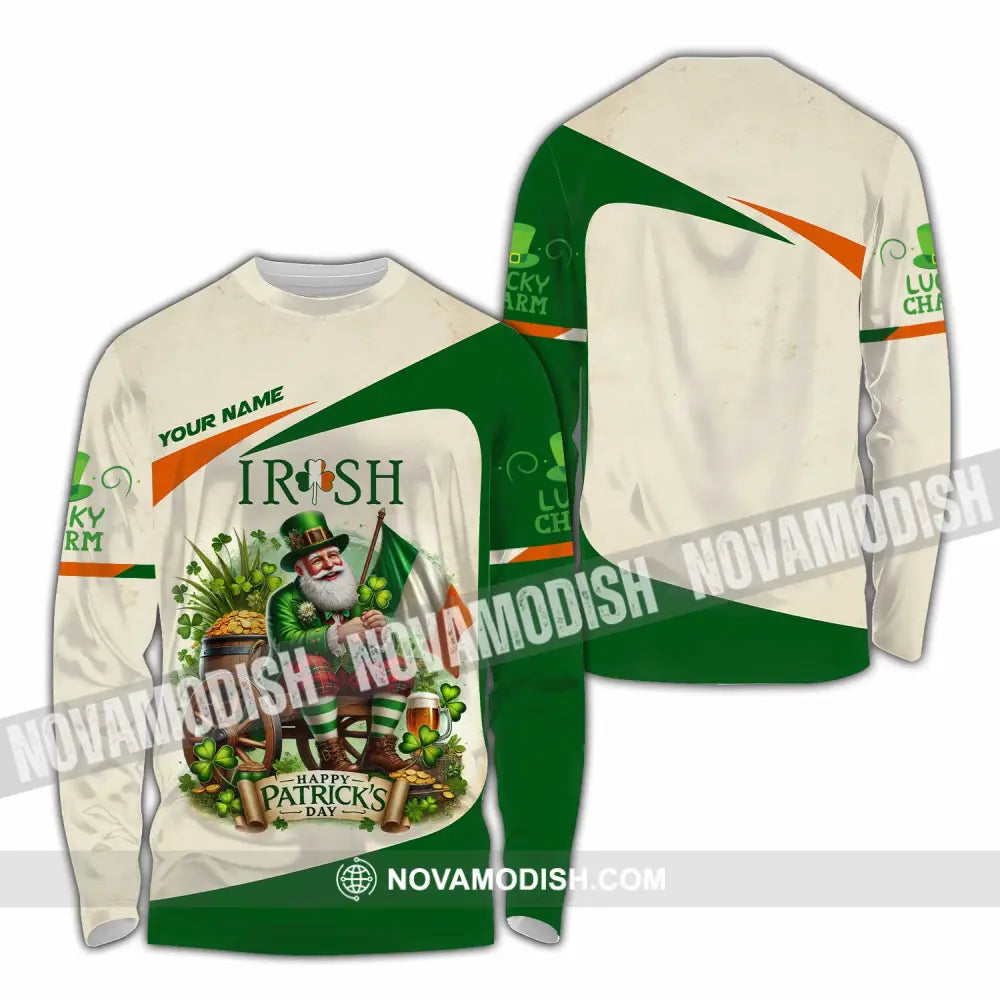 Unisex Shirt Custom Name Ireland Polo Long Sleeve / S T-Shirt