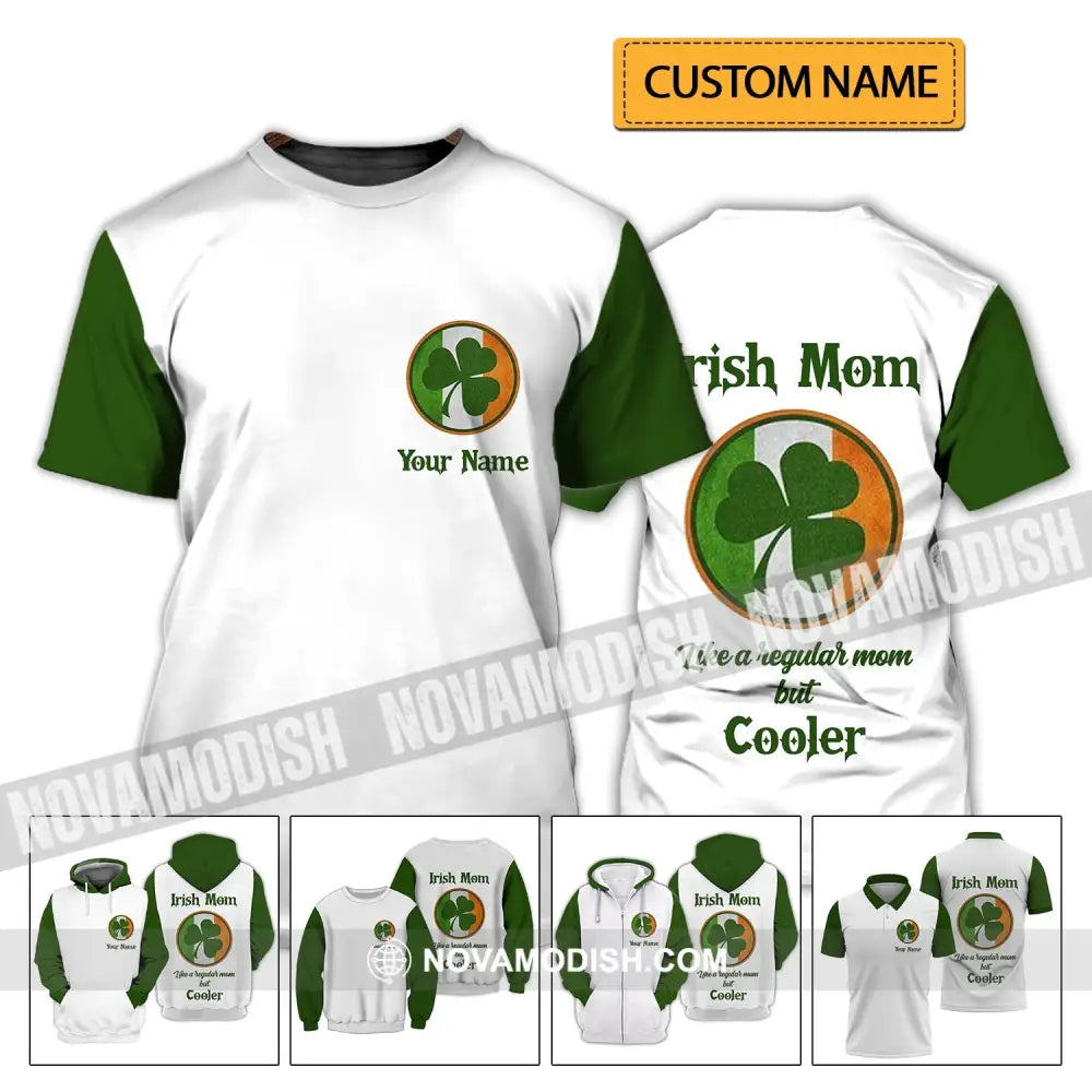Unisex Shirt - Custom Name Shirt - Irish Patrick’s Day Gift Happy Saint Patrick’s Day Irish Mom Like A Regular Mom But