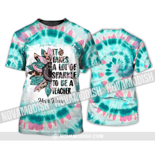 Unisex Shirt - Custom Name Shirt It Takes A Lot Of Sparkle To Be A Teacher T-Shirt / S T-shirt