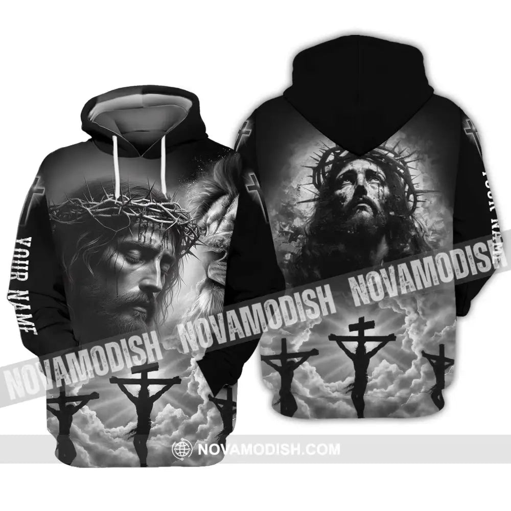 Unisex Shirt - Custom Name Jesus Shirt Black Hoodie / S T-shirt