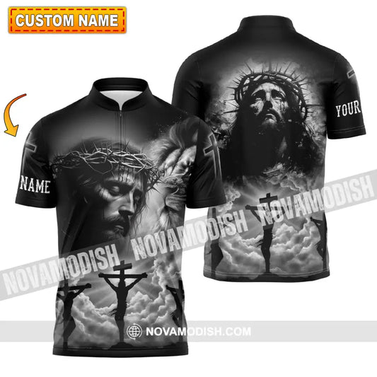 Unisex Shirt - Custom Name Jesus Shirt Black T-shirt