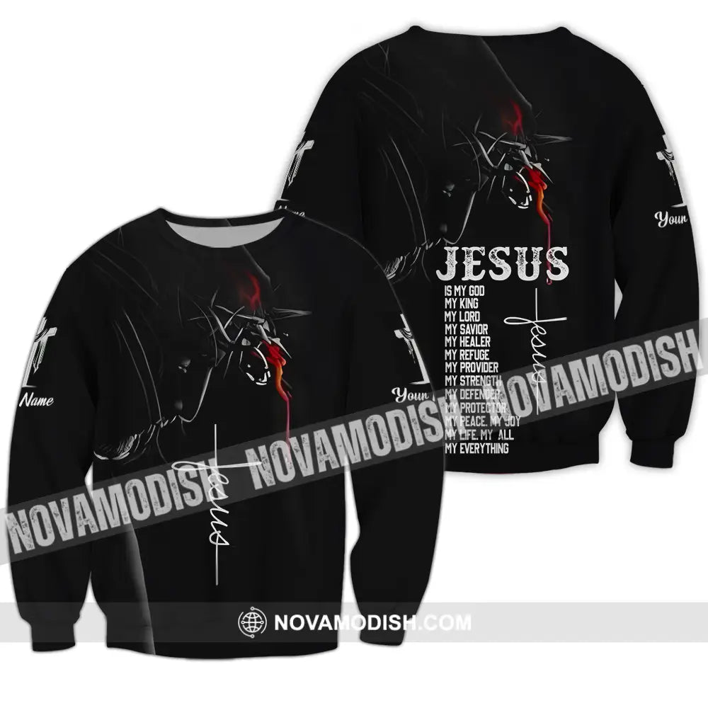 Unisex Shirt - Custom Name Jesus Shirt Jesus Is My God Long Sleeve / S T-shirt