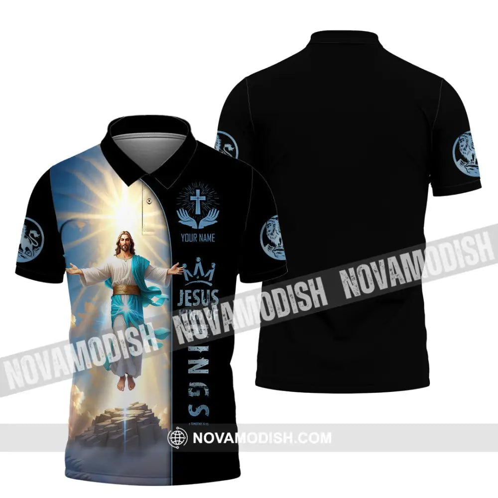 Unisex Shirt - Custom Name Shirt Jesus King Of King Polo Shirt / S T-shirt
