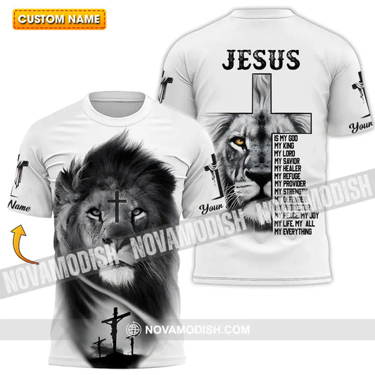 Unisex Shirt - Custom Name Jesus Light Shirt Jesus Is My God T-shirt