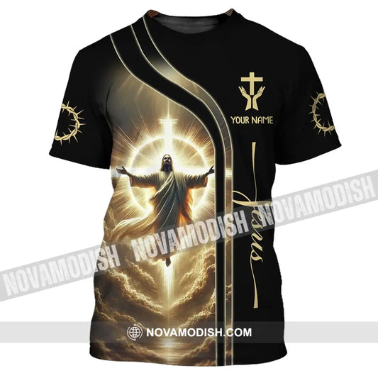 Unisex Shirt Custom Name Jesus Love Long Sleeve Hoodie Polo Gift For Christian T-Shirt / S T-Shirt