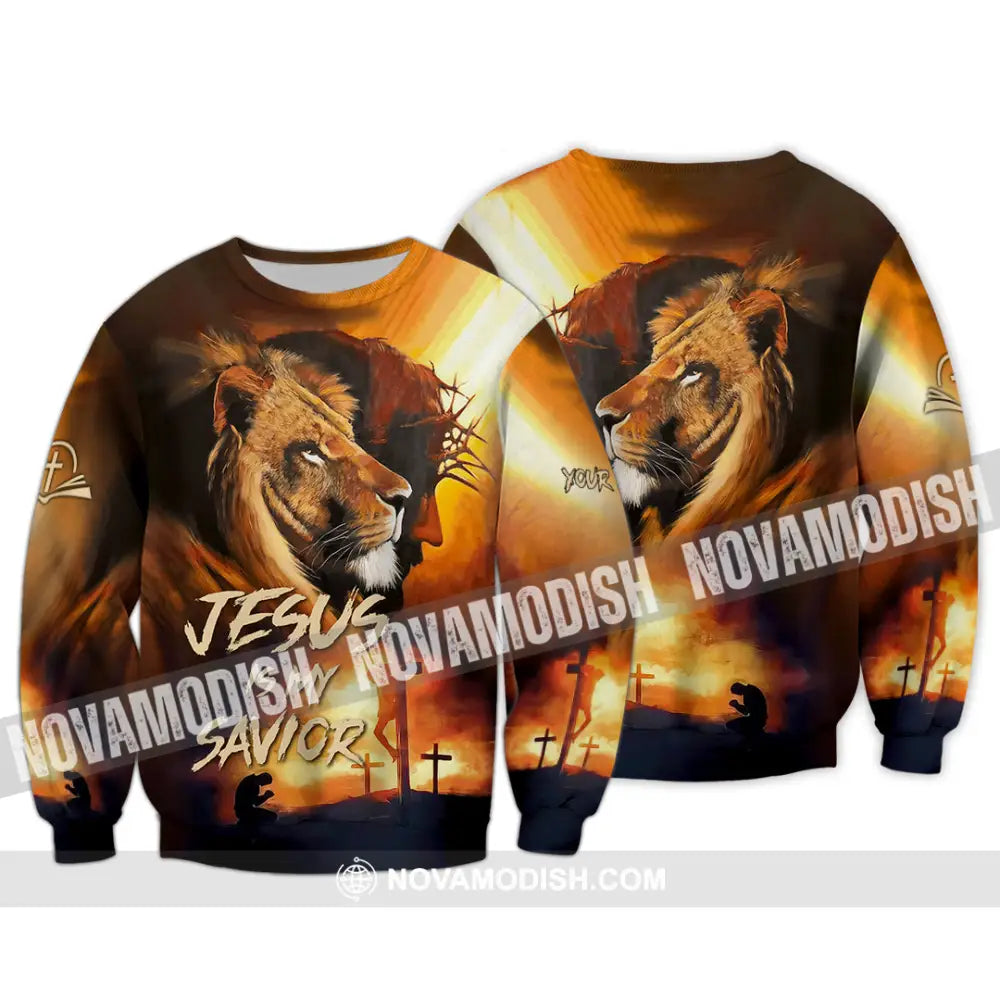 Unisex Shirt - Custom Name Jesus Shirt My Lion Savior Long Sleeve / S T-shirt