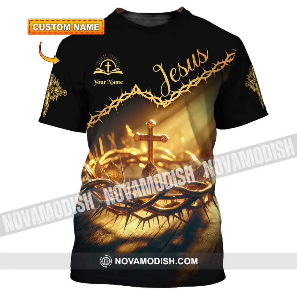 Unisex Shirt - Custom Name Jesus Thorny Branch Shirt T-shirt