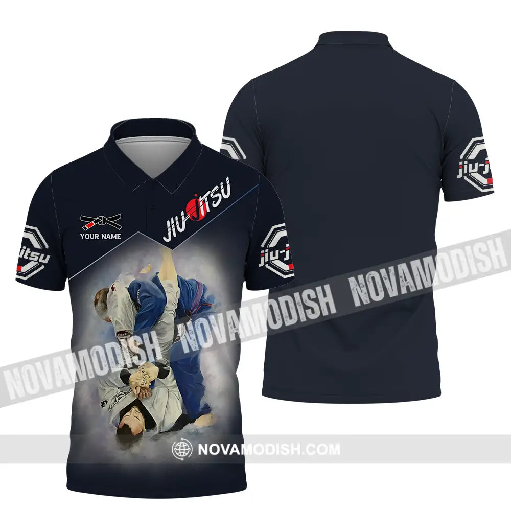Unisex Shirt - Custom Name Jiu Jitsu Fighter Shirt Polo Shirt / S T-shirt