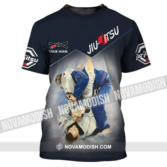 Unisex Shirt - Custom Name Jiu Jitsu Fighter Shirt T-Shirt / S T-shirt