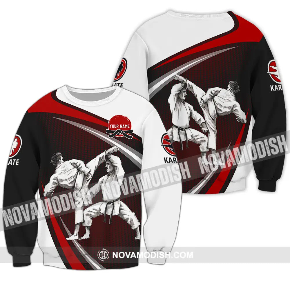 Unisex Shirt - Custom Name Karate Shirt Combat Long Sleeve / S T-shirt