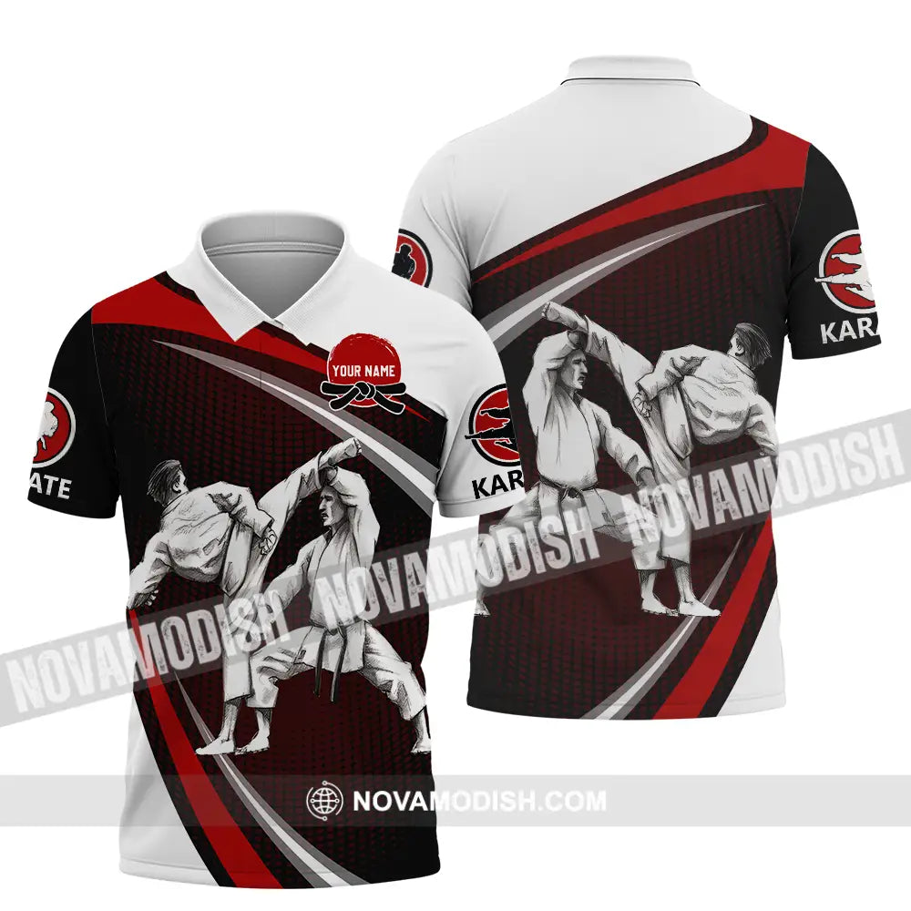 Unisex Shirt - Custom Name Karate Shirt Combat Polo Shirt / S T-shirt