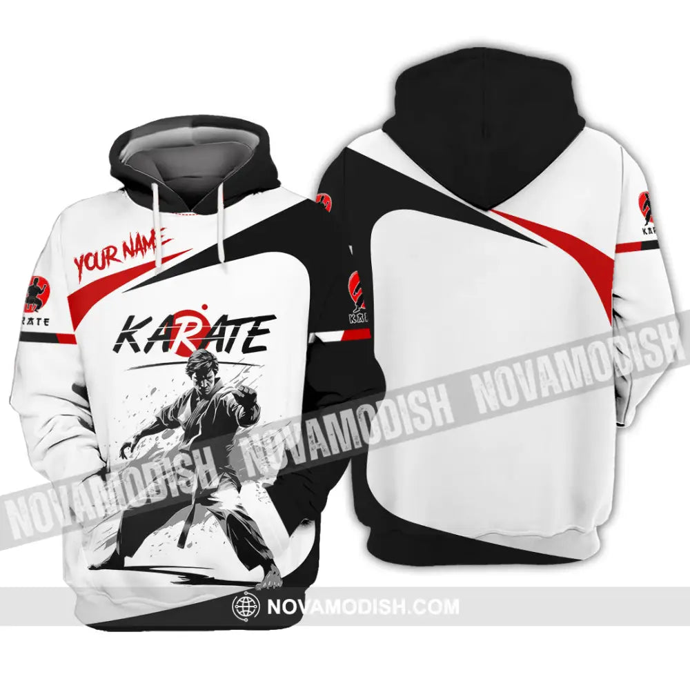 Unisex Shirt - Custom Name Karate Sport Shirt Fighter Hoodie / S T-shirt