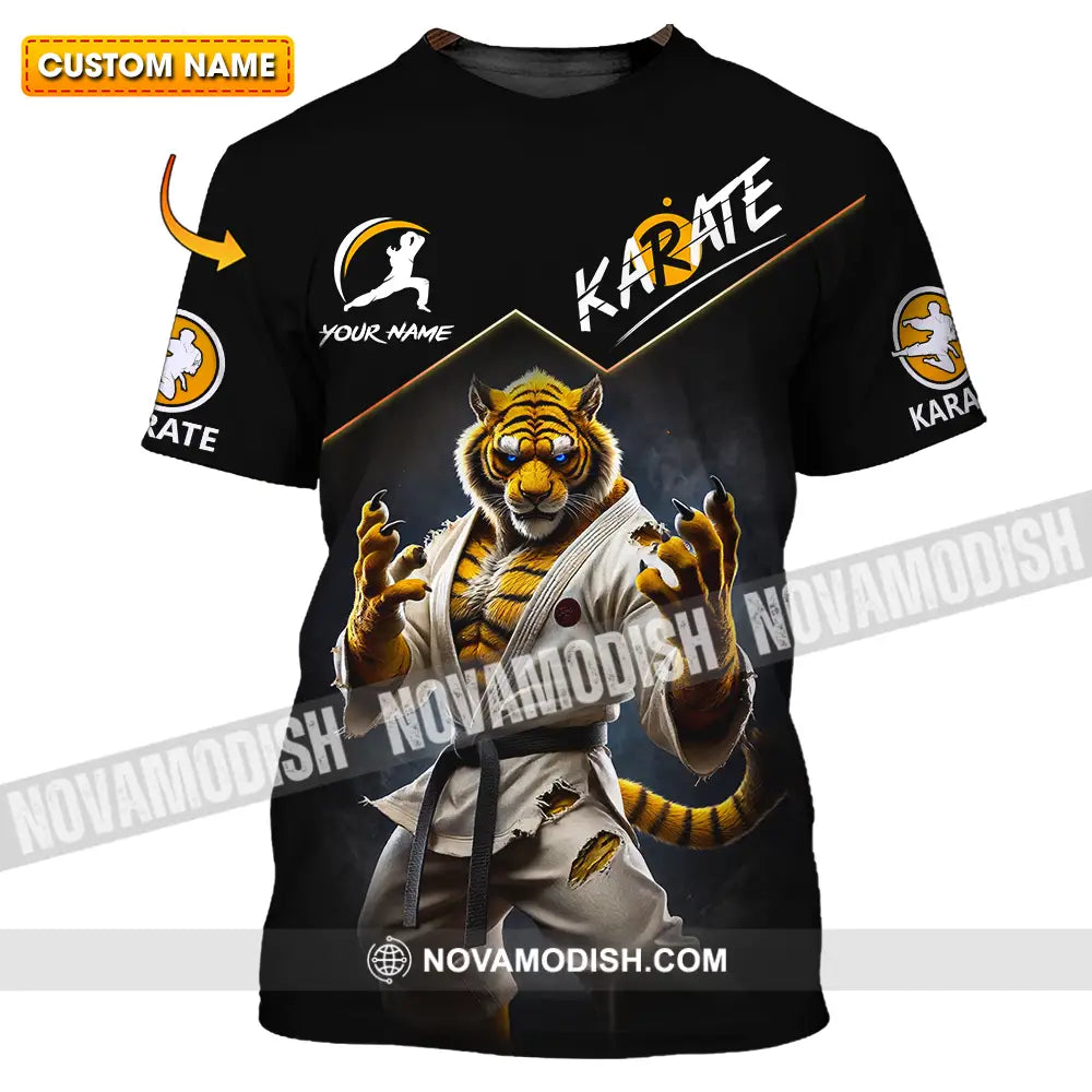 Unisex Shirt - Custom Name Karate Shirt Tiger T-shirt