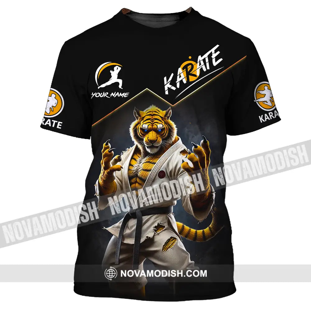 Unisex Shirt - Custom Name Karate Shirt Tiger T-Shirt / S T-shirt