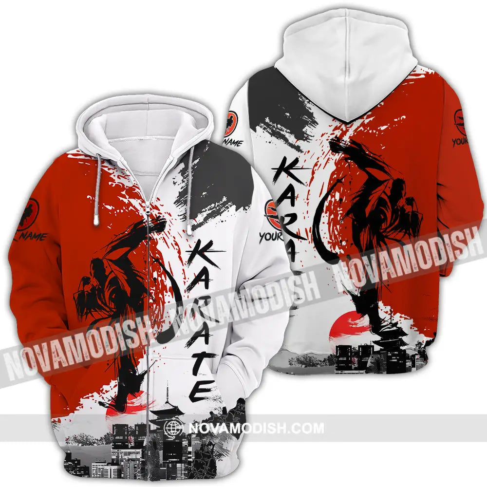 Unisex Shirt - Custom Name Karate Shirt Tradition Zipper Hoodie / S T-shirt