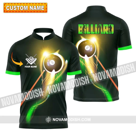 Unisex Shirt - Custom Name Light Billiard Player Shirt T-shirt