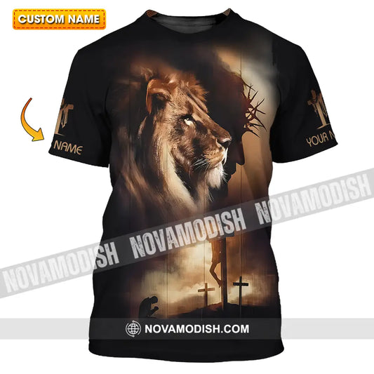 Unisex Shirt - Custom Name Shirt Lion Jesus T-shirt