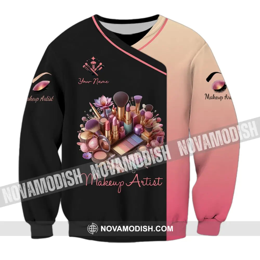Unisex Shirt - Custom Name Makeup Artist Long Sleeve / S T-Shirt