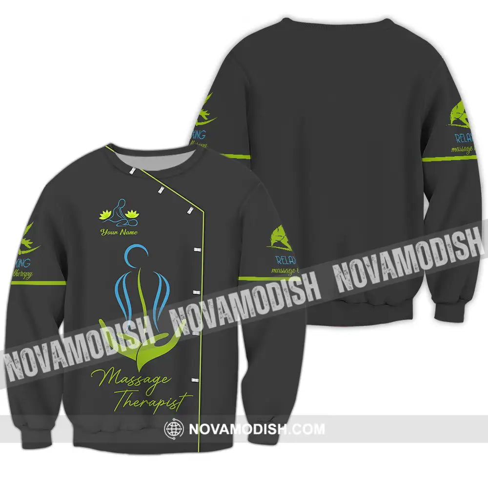 Unisex Shirt - Custom Name Shirt Massage Therapist Long Sleeve / S T-shirt