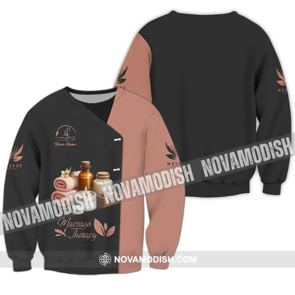 Unisex Shirt - Custom Name Massage Therapist Shirt Long Sleeve / S T-shirt