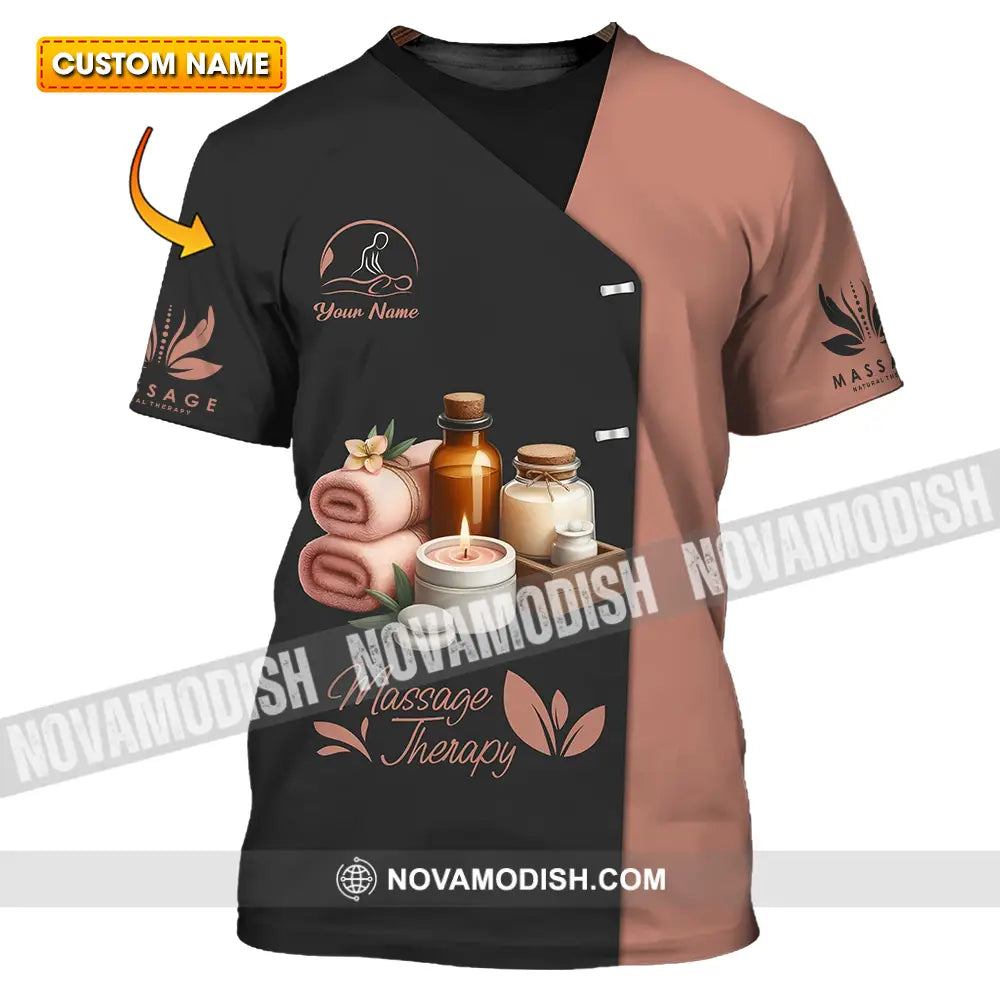 Unisex Shirt - Custom Name Massage Therapist Shirt T-shirt