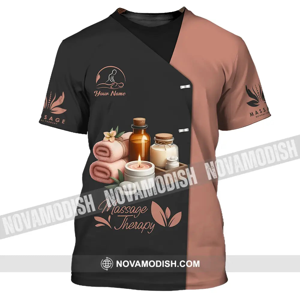 Unisex Shirt - Custom Name Massage Therapist Shirt T-Shirt / S T-shirt