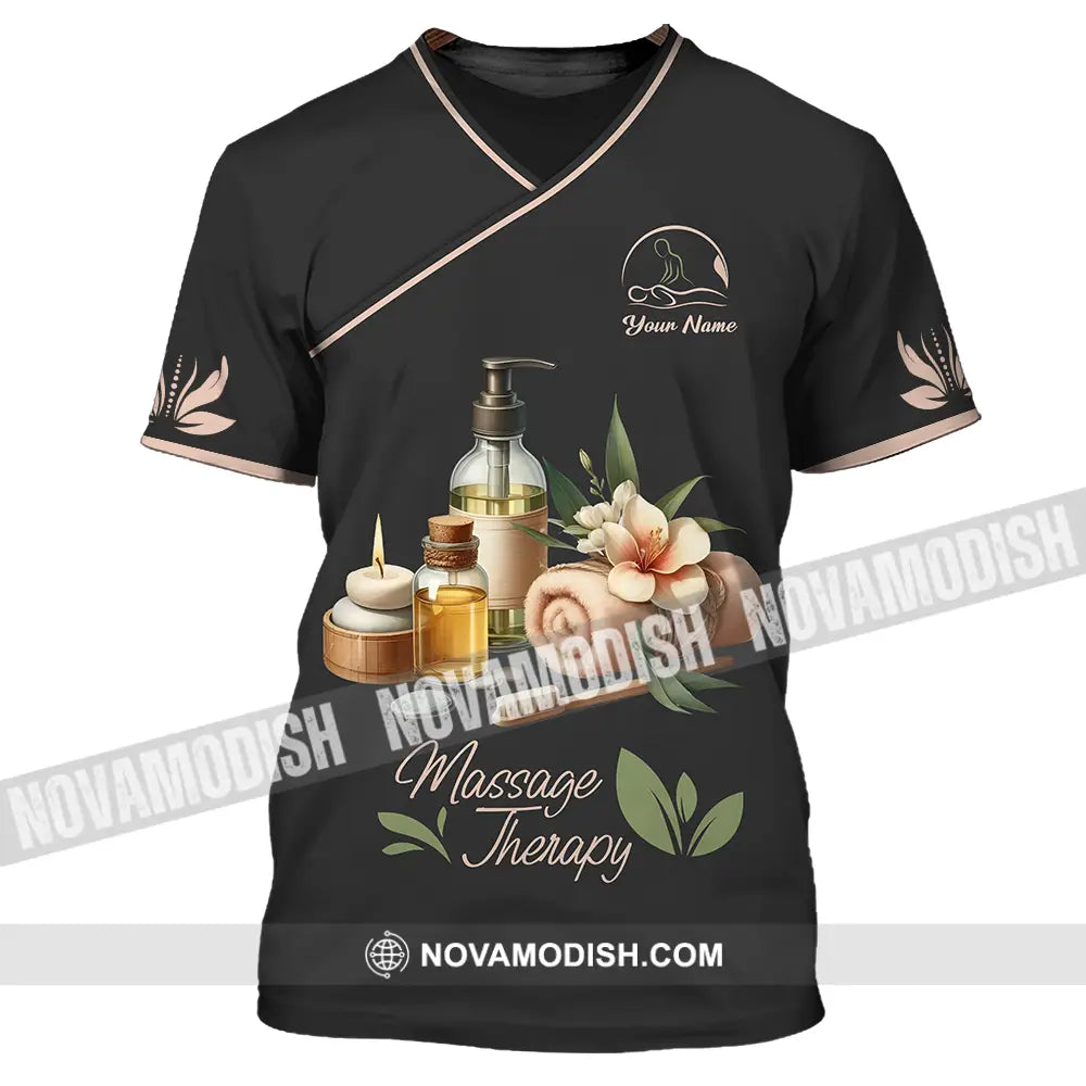 Unisex Shirt - Custom Name Massage Therapist Shirt Massage Tools T-Shirt / S T-shirt