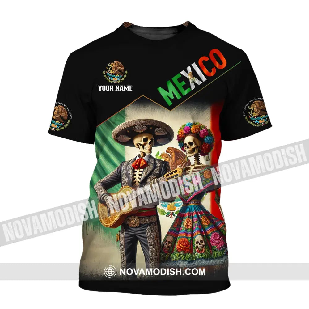 Unisex Shirt - Custom Name Mexico Couple T-Shirt / S T-Shirt