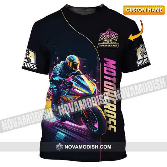 Unisex Shirt - Custom Name Moto Bike Player Sport Shirt Motocross T-shirt