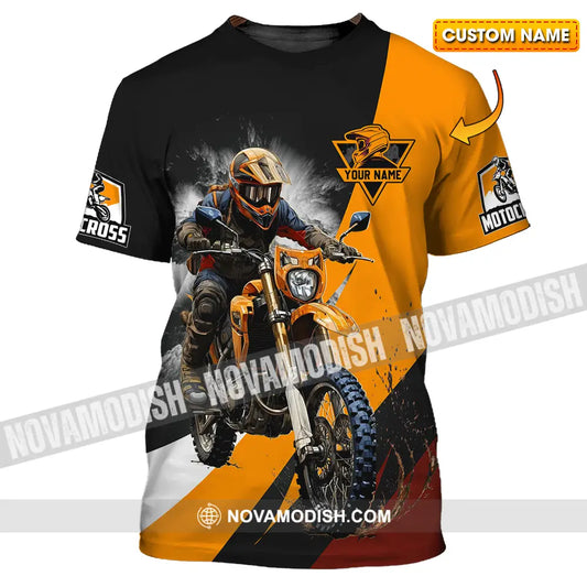Unisex Shirt - Custom Name Motobike Shirt For Player Earth Color T-shirt