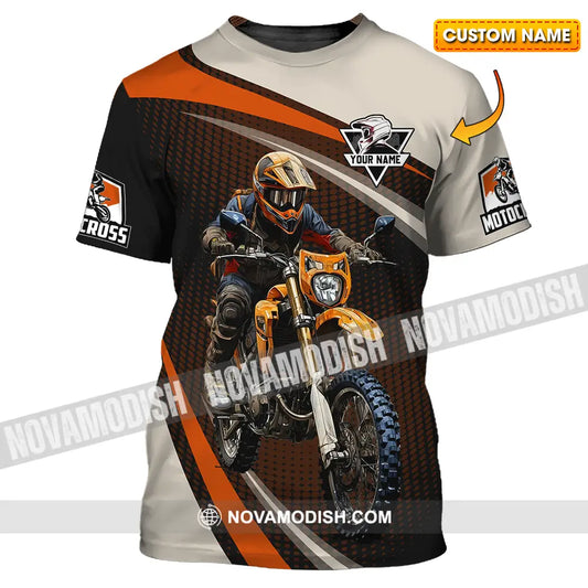 Unisex Shirt - Custom Name Motocross Shirt Racing Player T-shirt