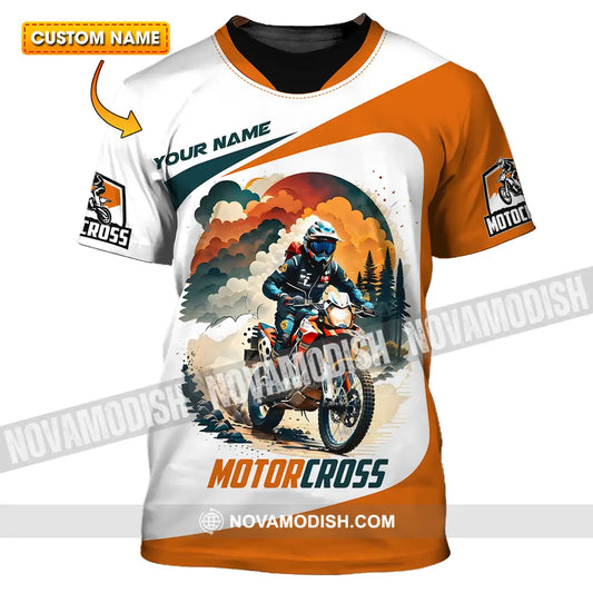 Unisex Shirt - Custom Name Motocross Sport Shirt Cross The Forest T-shirt