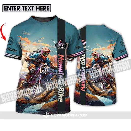 Unisex Shirt - Custom Name Mountain Bike Shirt Biker T-shirt