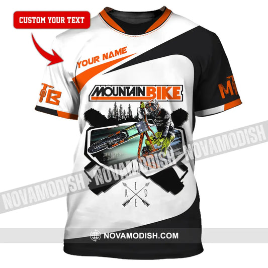 Unisex Shirt - Custom Name Mountain Bike Shirt For Player Cool Icon T-shirt